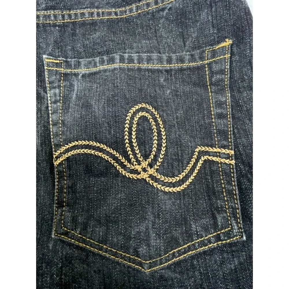 VINTAGE ZEEP MENS JEANS 38X32 DARK WASH STRAIGHT LEG THAILAND DENIM PANTS